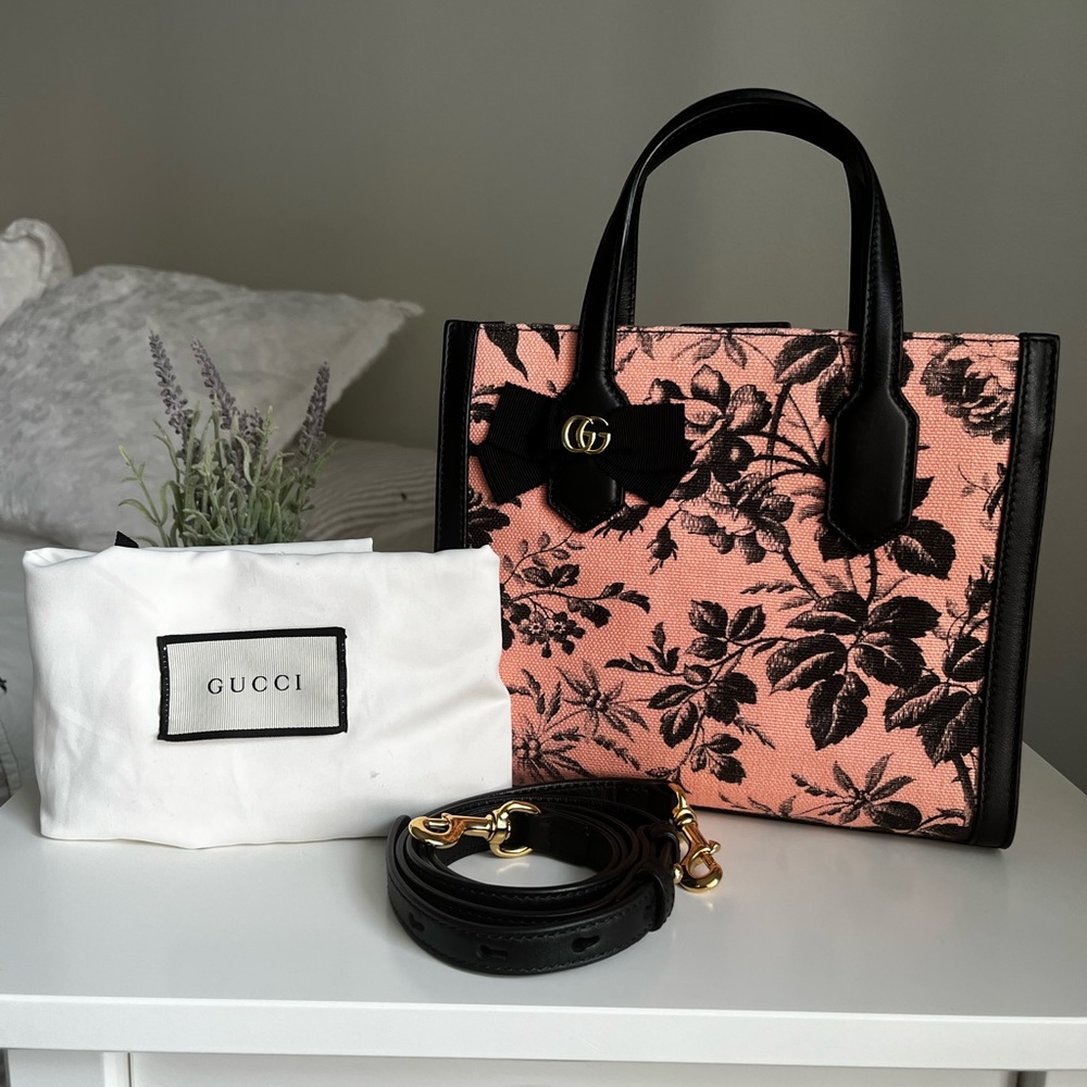 Gucci GG Ribbon Herbarium Print 2-Way Bag